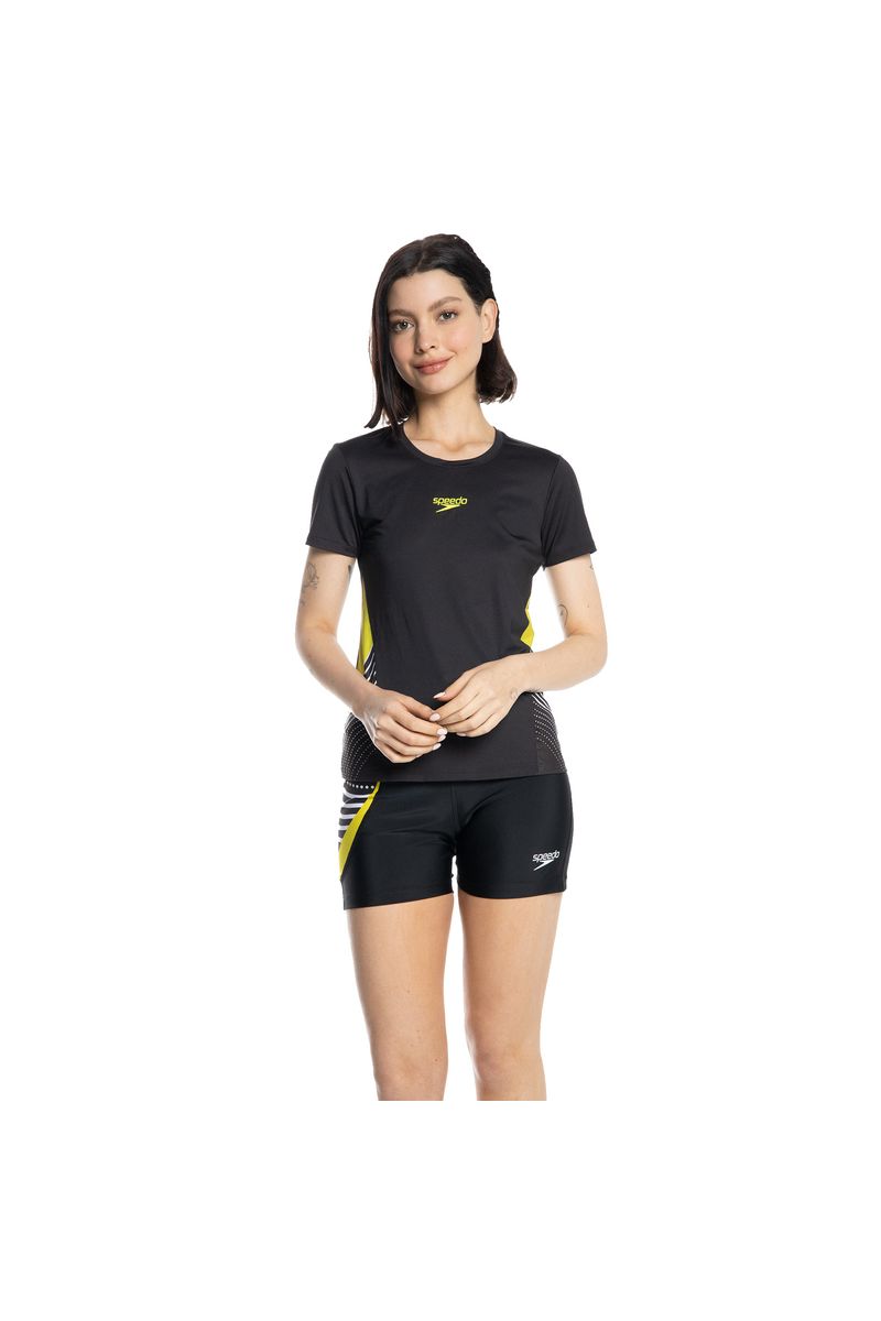 camiseta-mujer-Negro|ropa y accesorios para nadar|Speedo Colombia