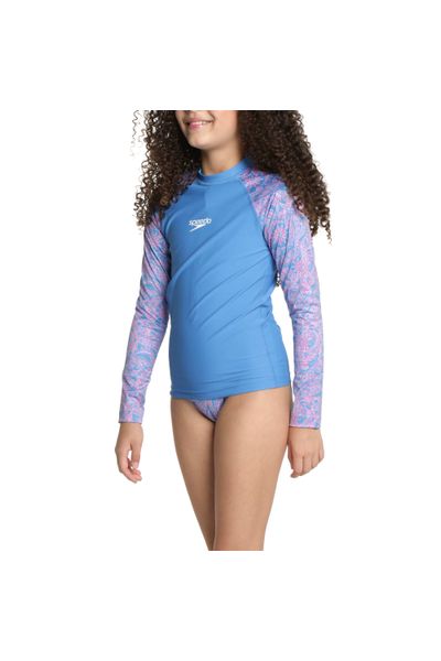 Camiseta Sunshine Manga Larga Paisley Neón Violet