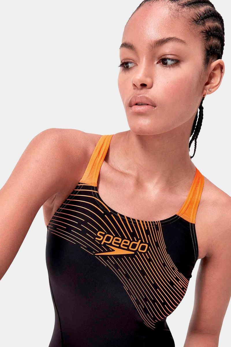 Vestido De Baño Medley Logo Medalist Negro Mujer