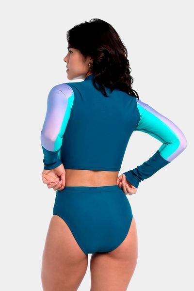 Panty Tiro Alto Huli Dark Teal Mujer