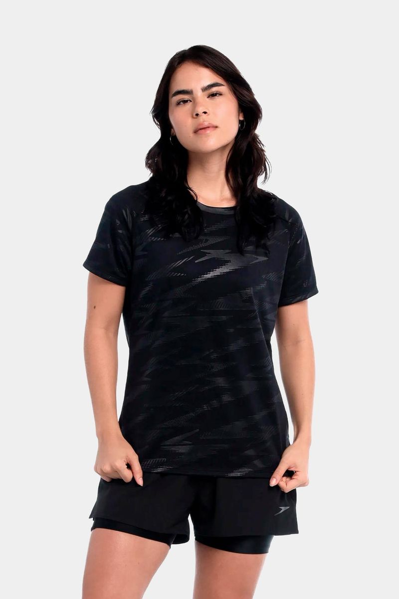 Camiseta Manga Corta Vanquisher Sport Negro Mujer