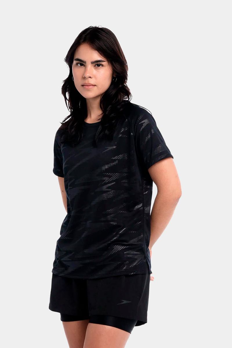 Camiseta Manga Corta Vanquisher Sport Negro Mujer