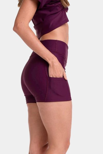 Leggings Corto Wine Noir Mujer