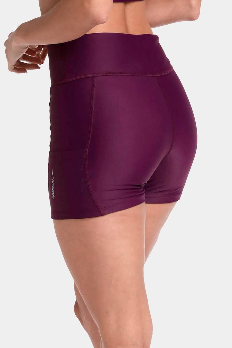 Leggings Corto Wine Noir Morado Mujer