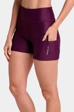 Leggings Corto Wine Noir Morado Mujer