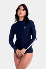 Camiseta Manga Larga Sunshine Peacoat Jet Azul Mujer