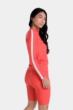 Camiseta Manga Larga Sunshine Risk Block Jet Rojo Mujer