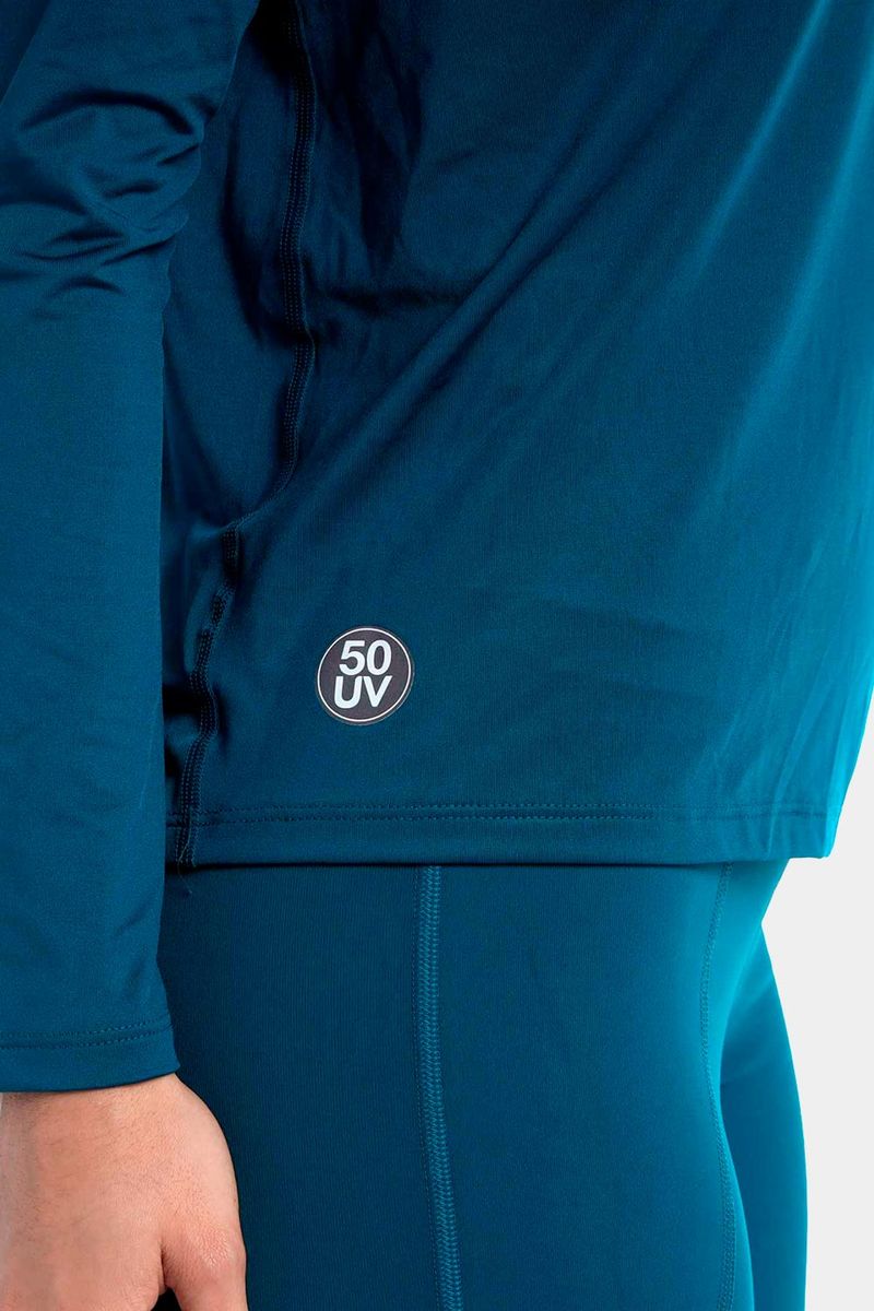 Camiseta Manga Larga Sunshirt Verde Mujer