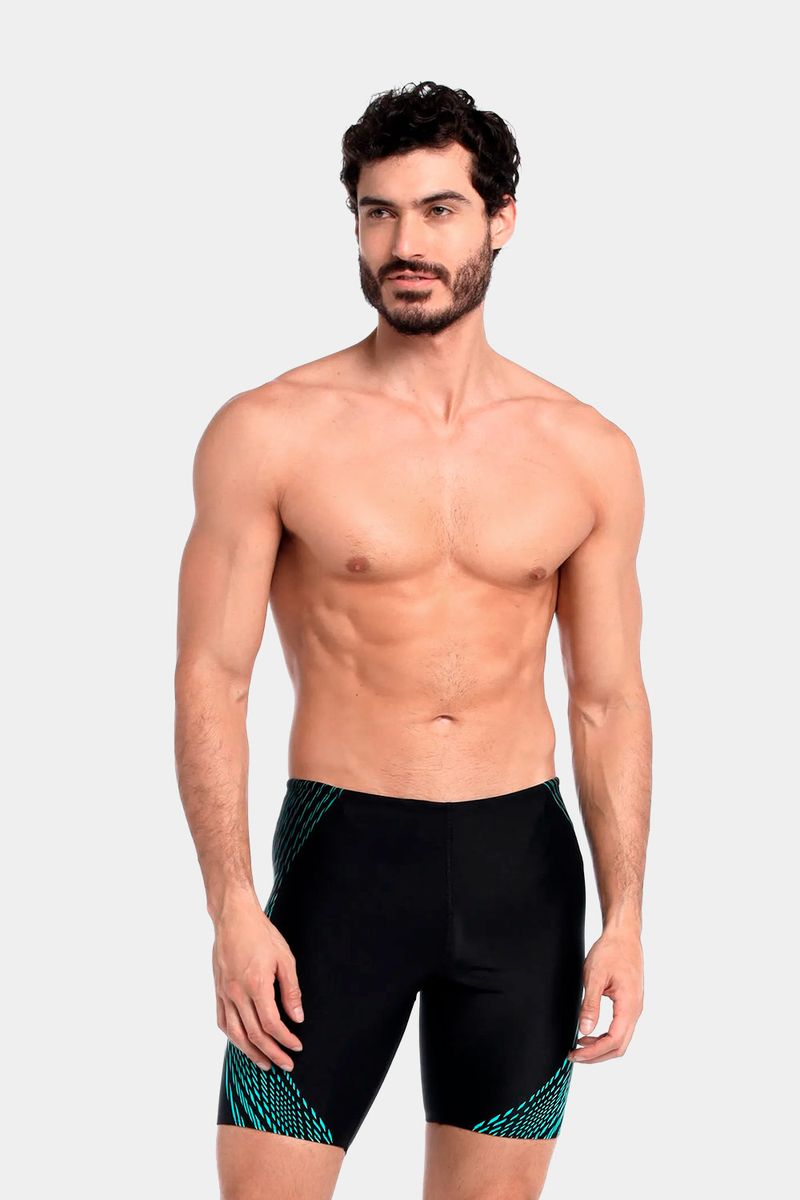 Pantaloneta De Baño Jammer Duo Logo Artic Negro Hombre