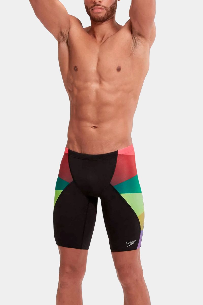 Pantaloneta De Baño Jammer Digital V-Cut Verde Hombre