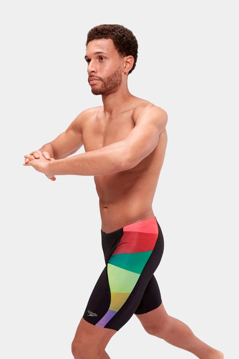 Pantaloneta De Baño Jammer Digital V-Cut Verde Hombre