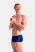 Pantaloneta De Baño Brief Placement Digital 17Cm Azul Hombre