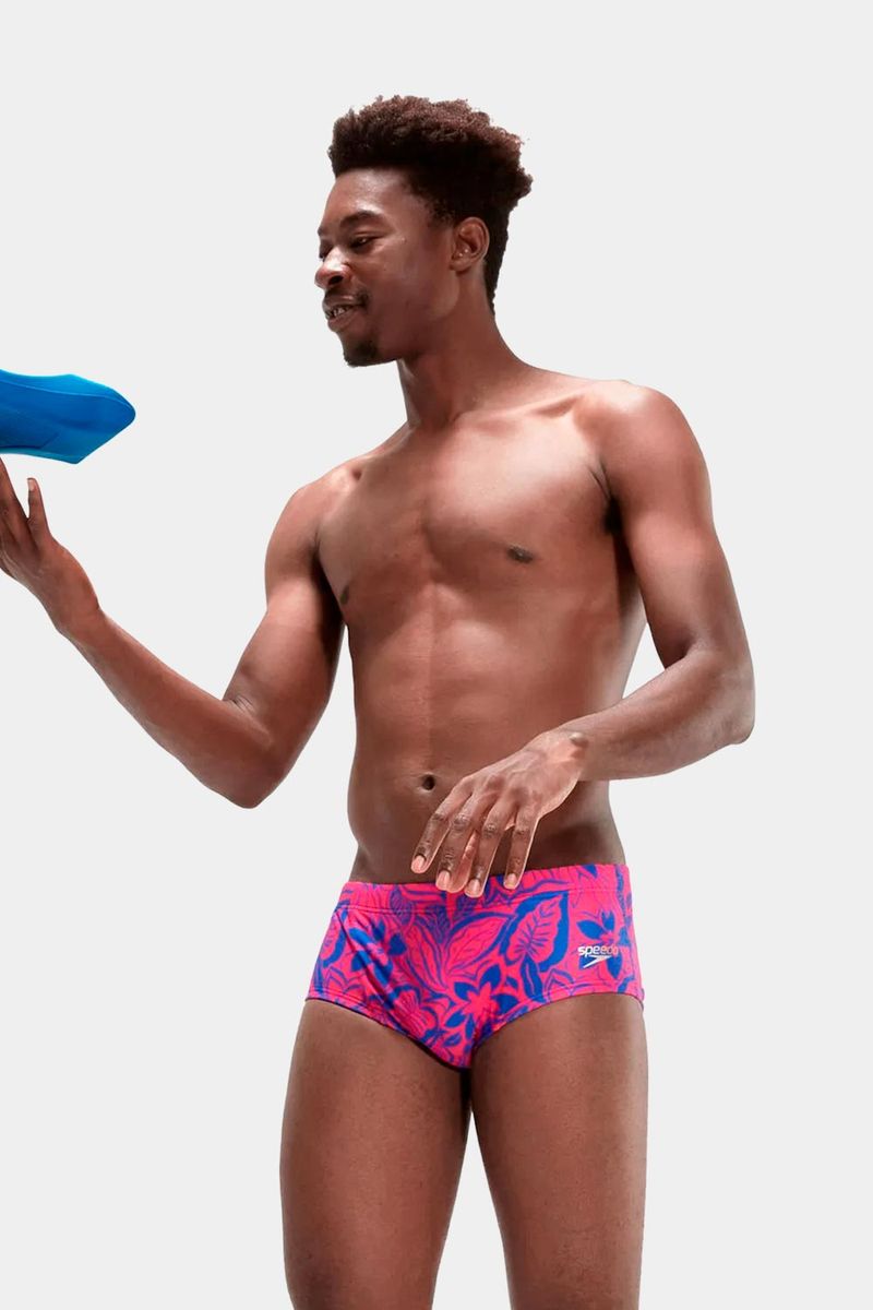 Pantaloneta de baño Club Allover Digital 14 pulgadas Azul Hombre