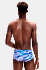 Pantaloneta de baño Brief Allover Digital 14 Pulgadas Morado Hombre