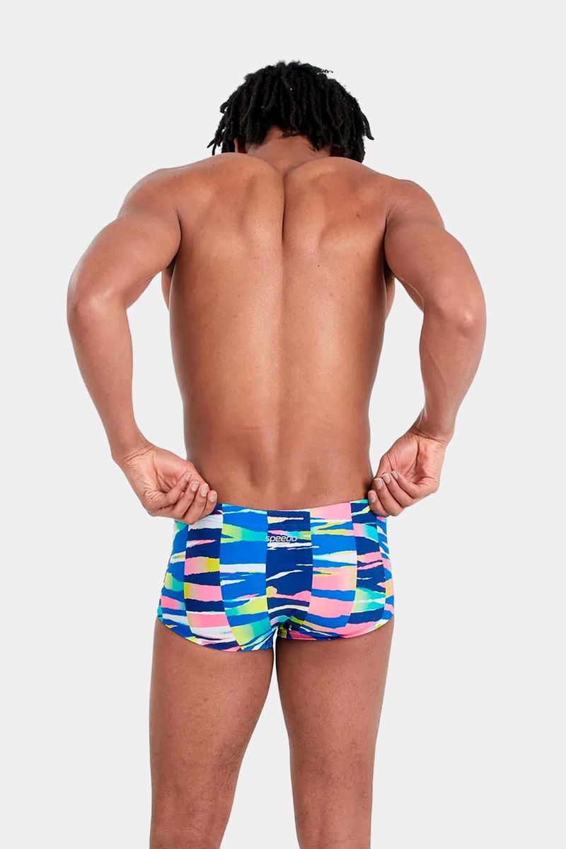 Pantaloneta de Baño Brief Club Training Allover 17cm Azul Hombre