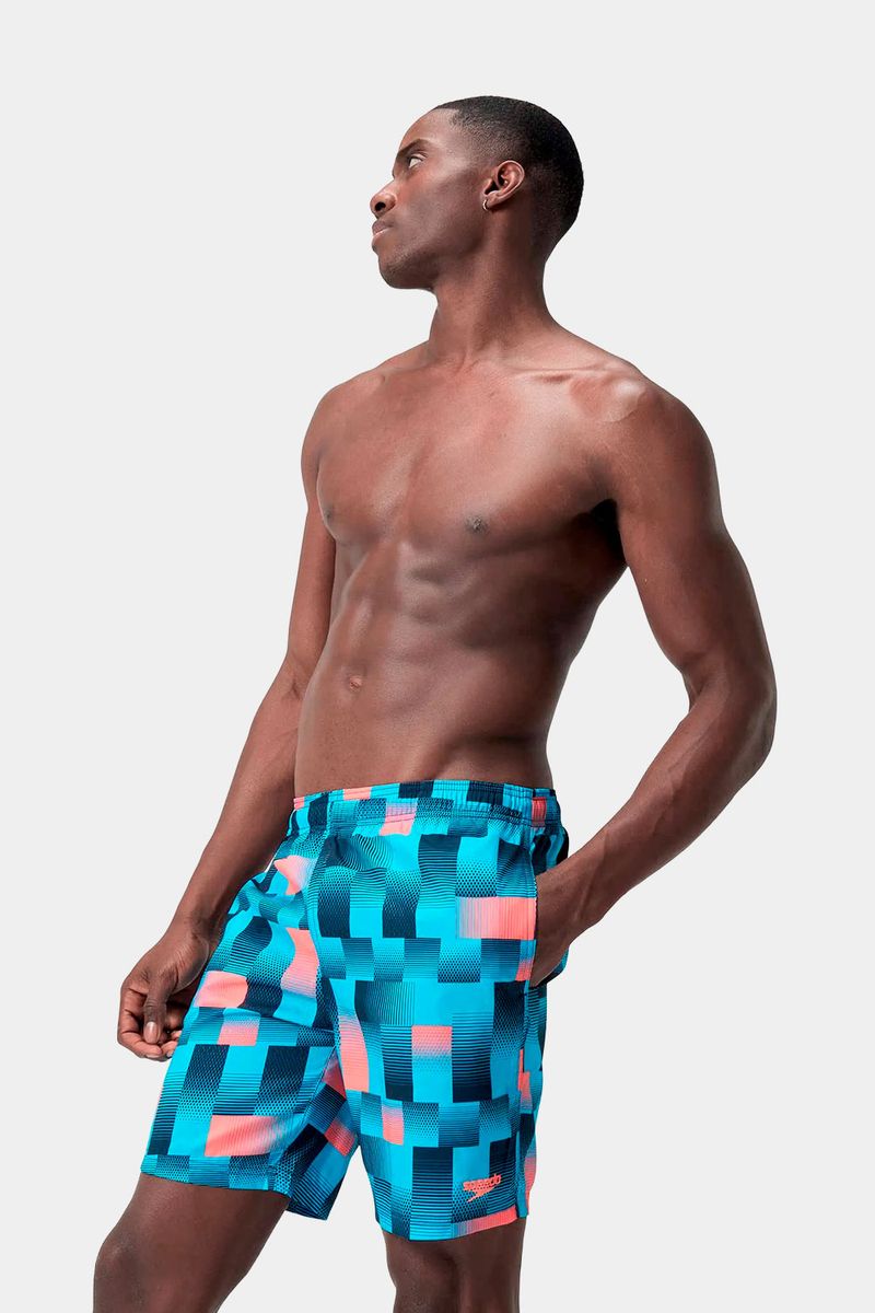 Pantaloneta Xpress Lite Sport Allover 18 Pulgadas Azul Hombre