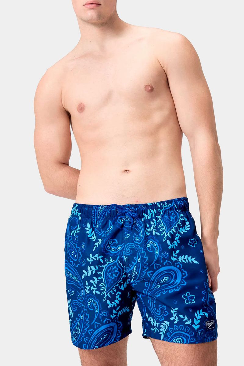 Pantaloneta Printed Leisure 16 Pulgadas V2 Azul Hombre
