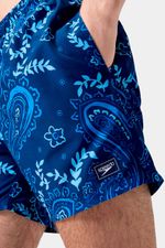 Pantaloneta Printed Leisure 16 Pulgadas V2 Azul Hombre