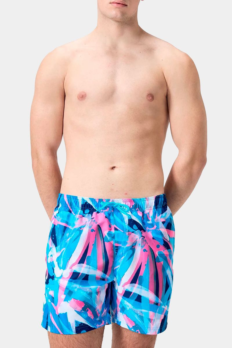 Pantaloneta Digital Printed Leisure 16 Pulgadas Azul Hombre