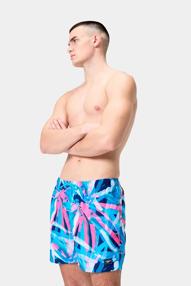 Pantaloneta Digital Printed Leisure 16 Pulgadas Azul Hombre
