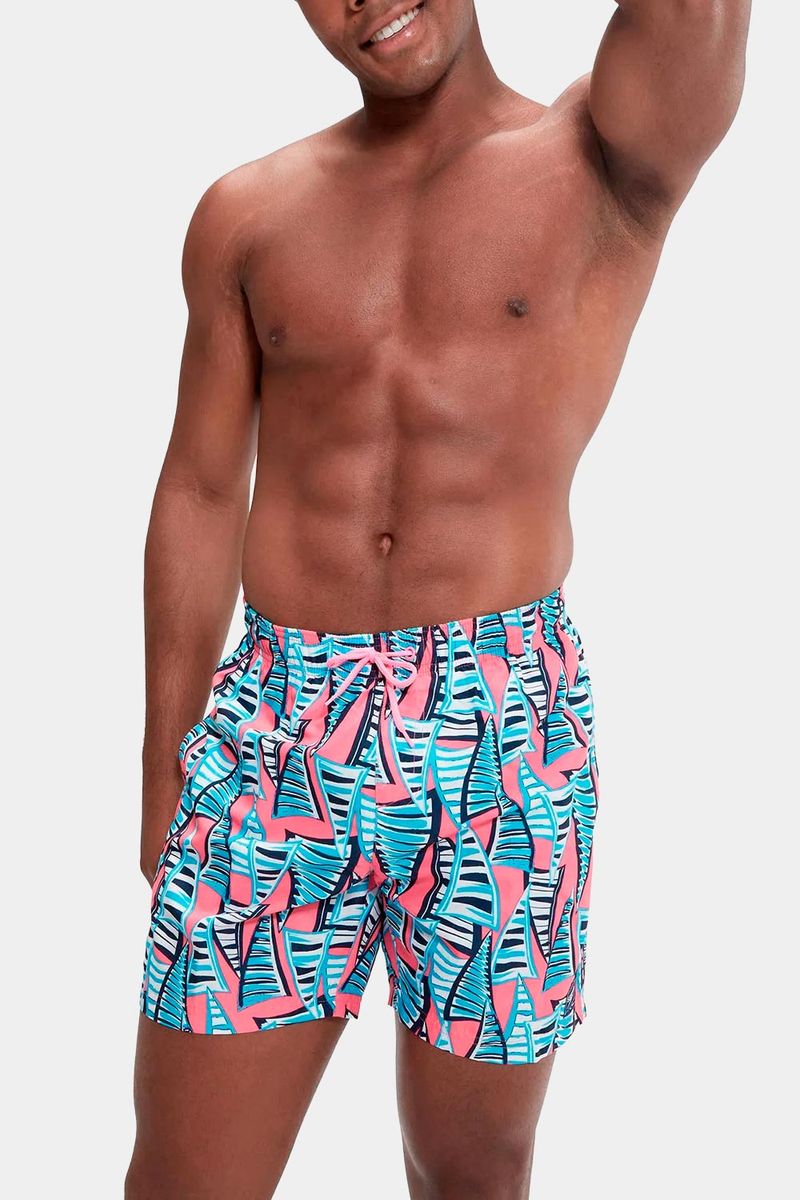 Pantaloneta Printed Leisure 16 Pulgadas Rosado Hombre