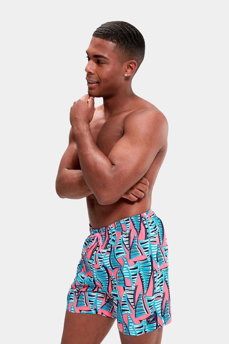 Pantaloneta Printed Leisure 16 Pulgadas Rosado Hombre