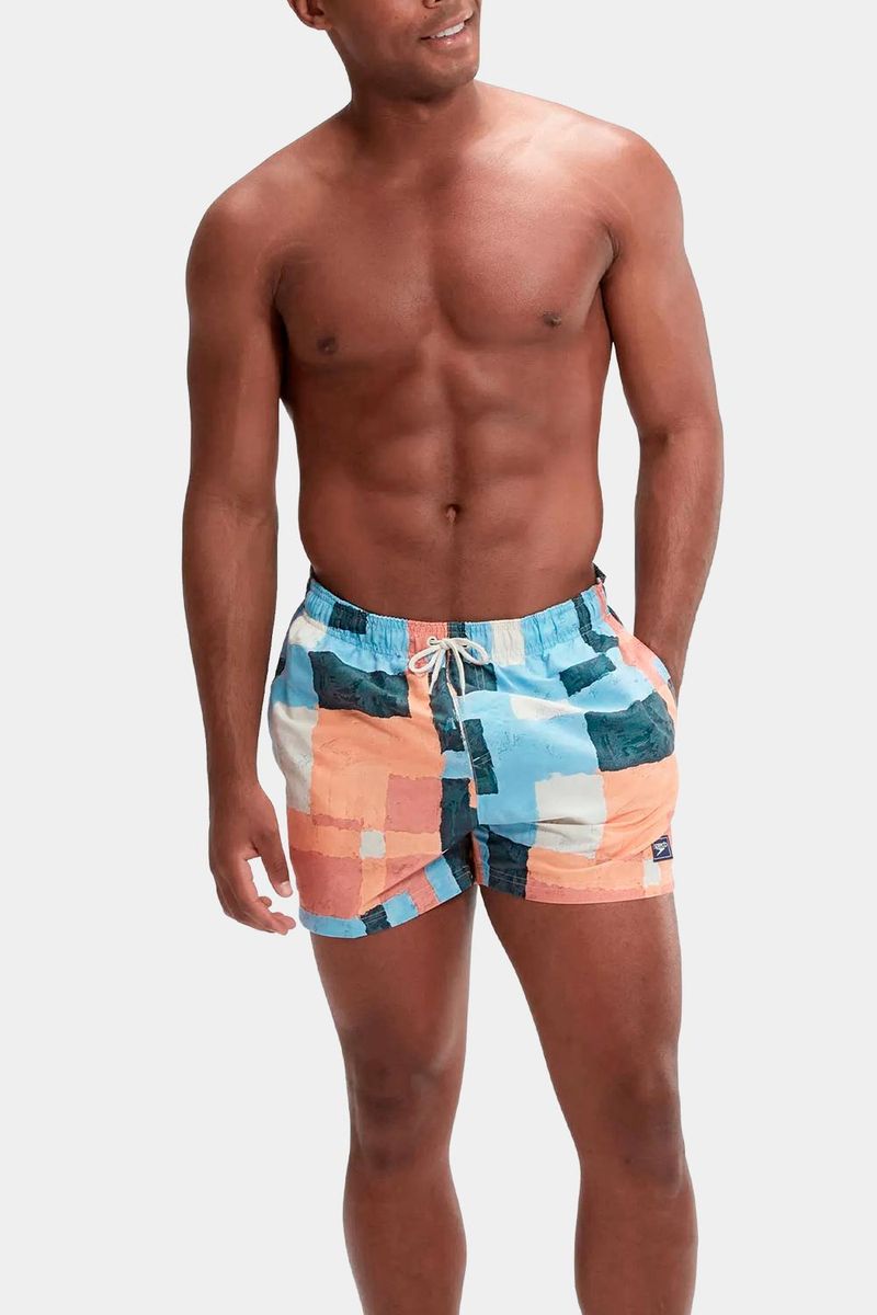 Pantaloneta Digital Printed Leisure 14 Pulgadas Naranja Hombre