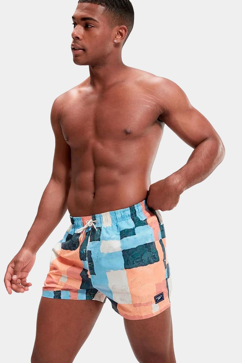 Pantaloneta Digital Printed Leisure 14 Pulgadas Naranja Hombre