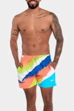 Pantaloneta Stencil Stripe 16 Pulgadas Multicolor Hombre