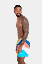 Pantaloneta Stencil Stripe 16 Pulgadas Multicolor Hombre