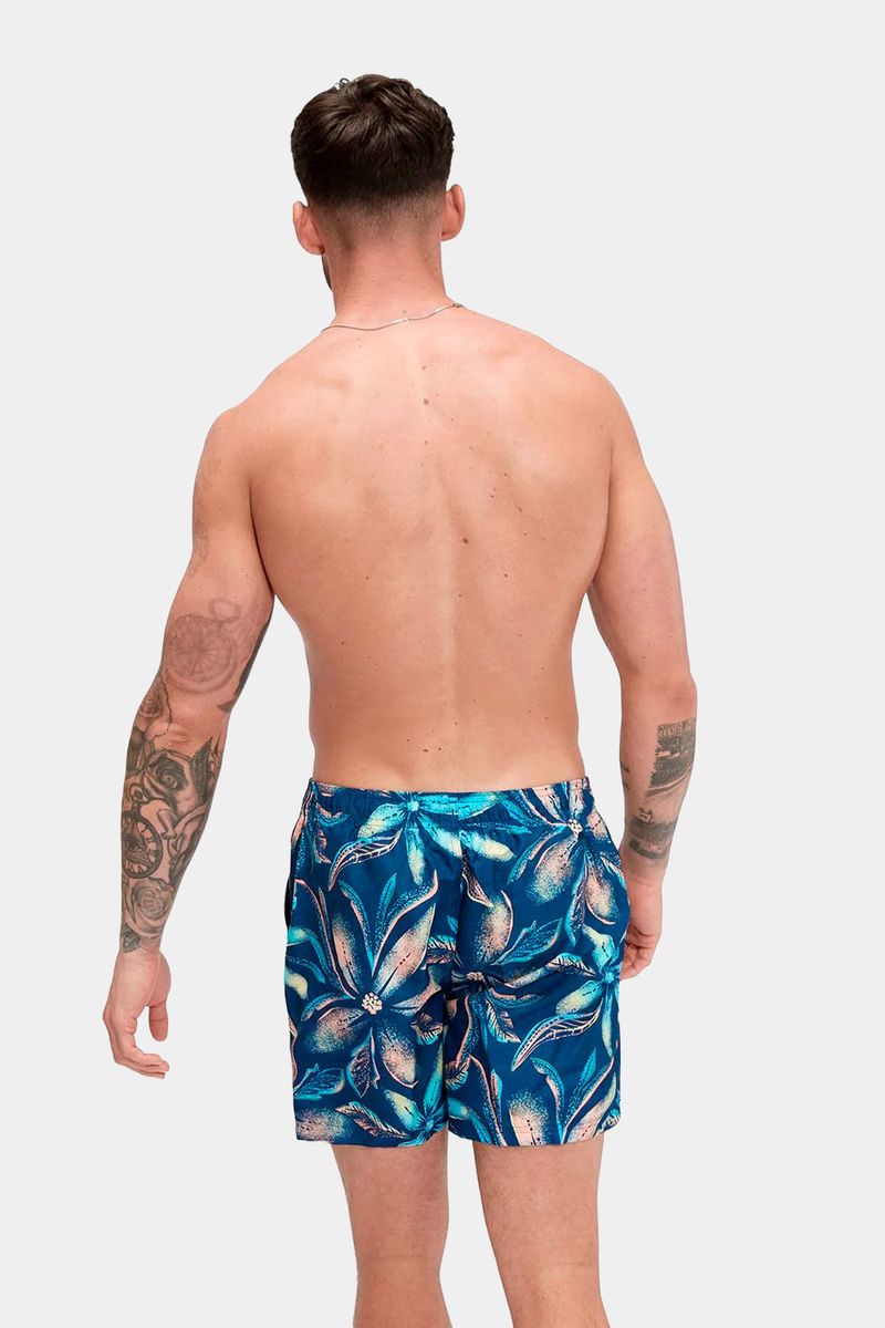 Pantaloneta Digital Printed Leisure 16 Pulgadas Azul Hombre