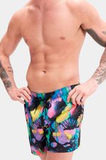 Pantaloneta Printed Redondo Edge Volley 14 Pulgadas Negro Hombre