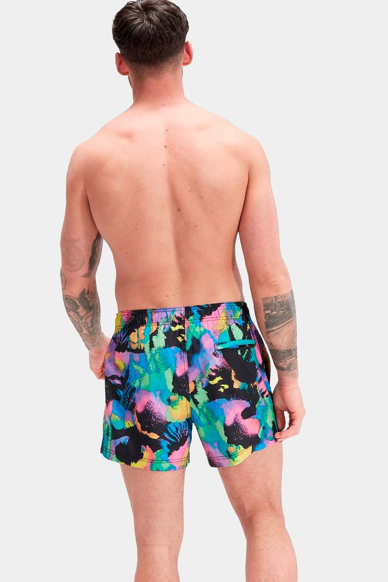 Pantaloneta Printed Redondo Edge Volley 14 Pulgadas Negro Hombre