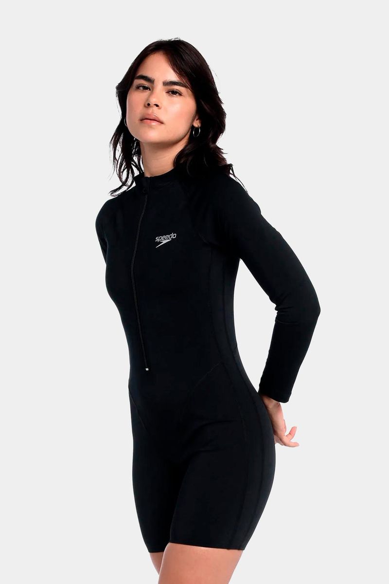 Vestido De Baño Manga Larga Legsuit Essential Negro Mujer