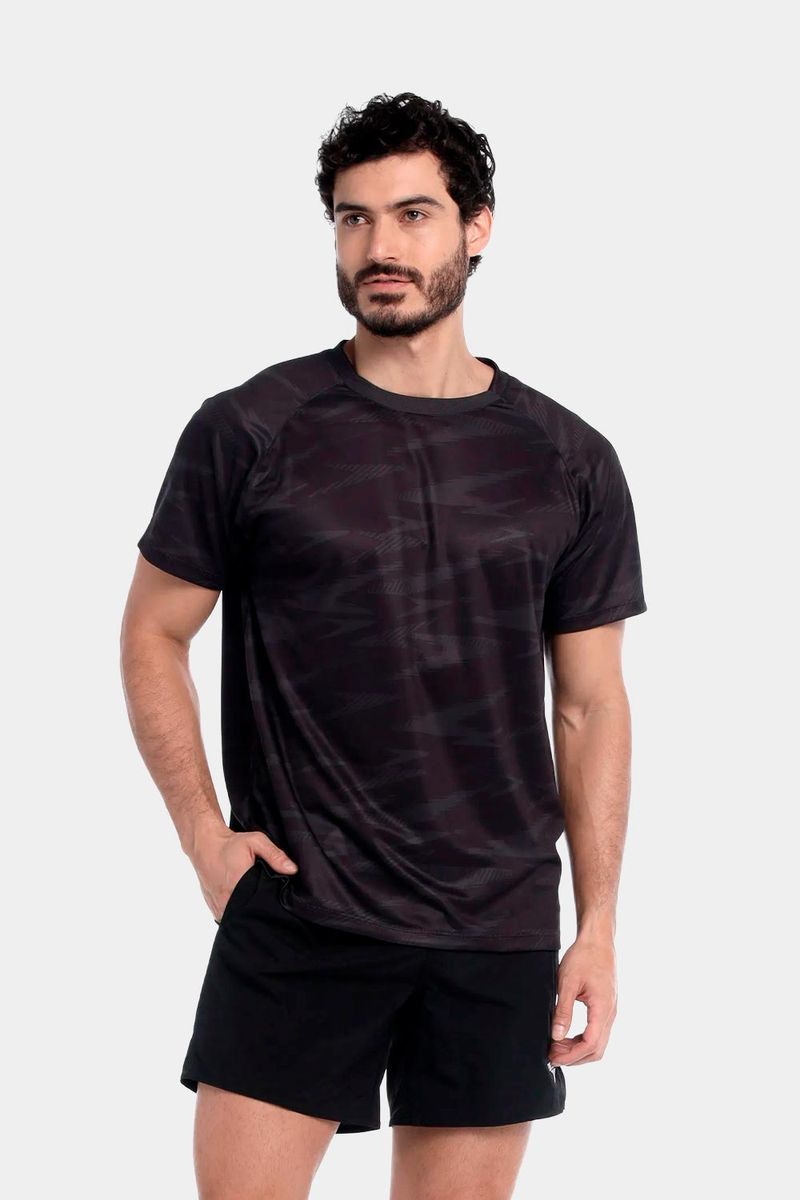 Camiseta Manga Corta Vanquisher Sport Negra Hombre