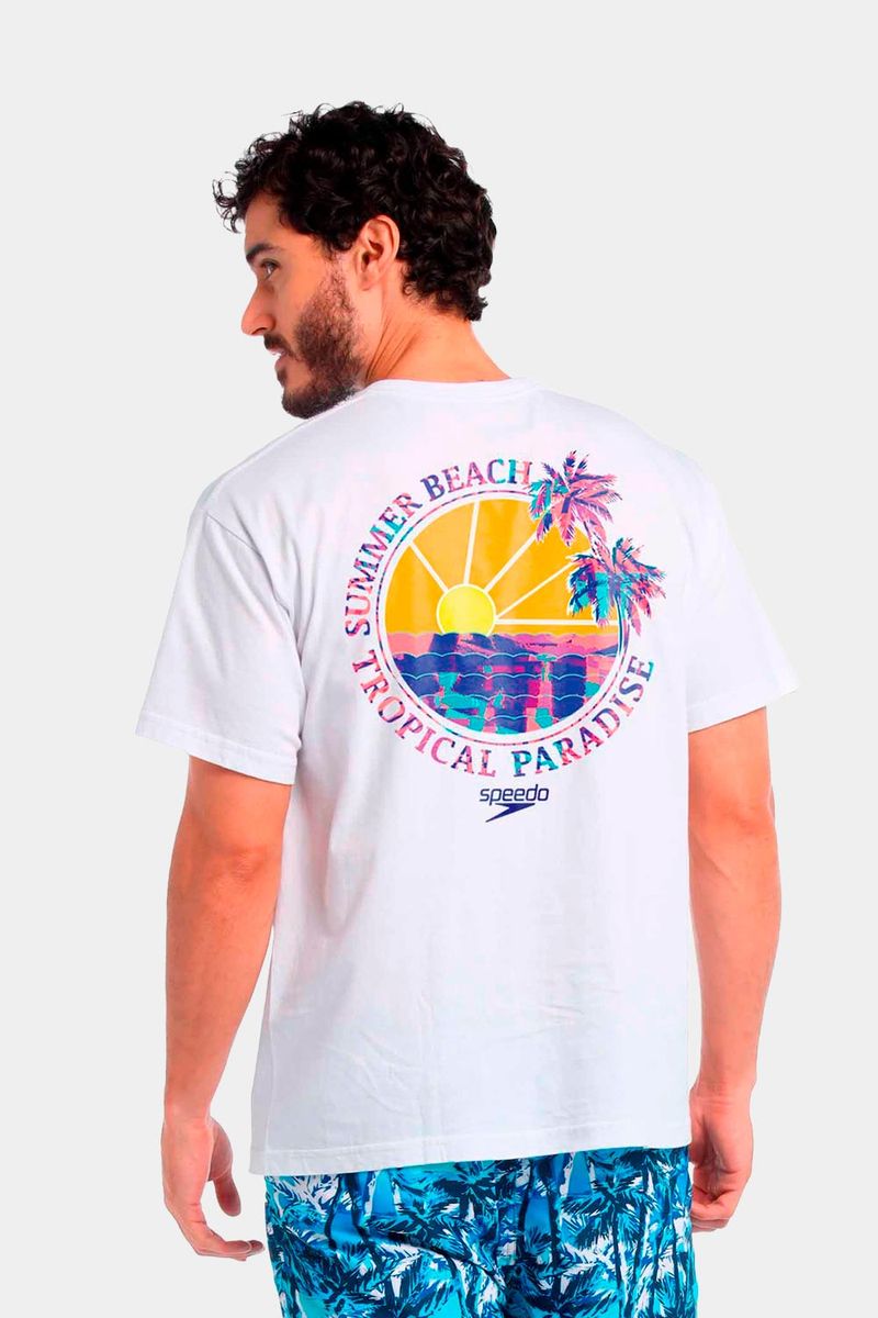 Camiseta Manga Corta Waikiki Blanca Hombre