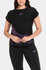 Camiseta Manga Corta Night Vibe Negra Mujer