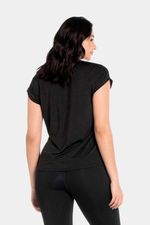 Camiseta Manga Corta Night Vibe Negra Mujer