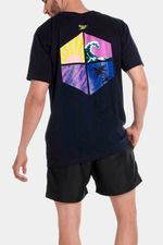 Camiseta Manga Corta Watter Boom Tie Negra Hombre