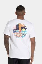 Camiseta Manga Corta Fresco Cubes Blanca Hombre