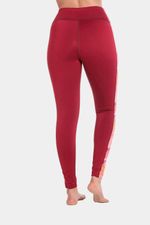 Pantalon Leggings Wineberry Floral Vinotinto Mujer