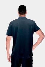 Camiseta Deportiva Tipo Polo Classic Logo Negra Hombre