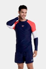 Camiseta Manga Larga Sunshine Risk Block Jet Azul Hombre