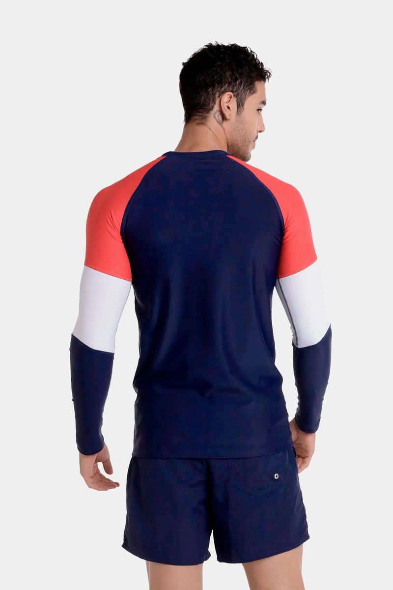 Camiseta Manga Larga Sunshine Risk Block Jet Azul Hombre