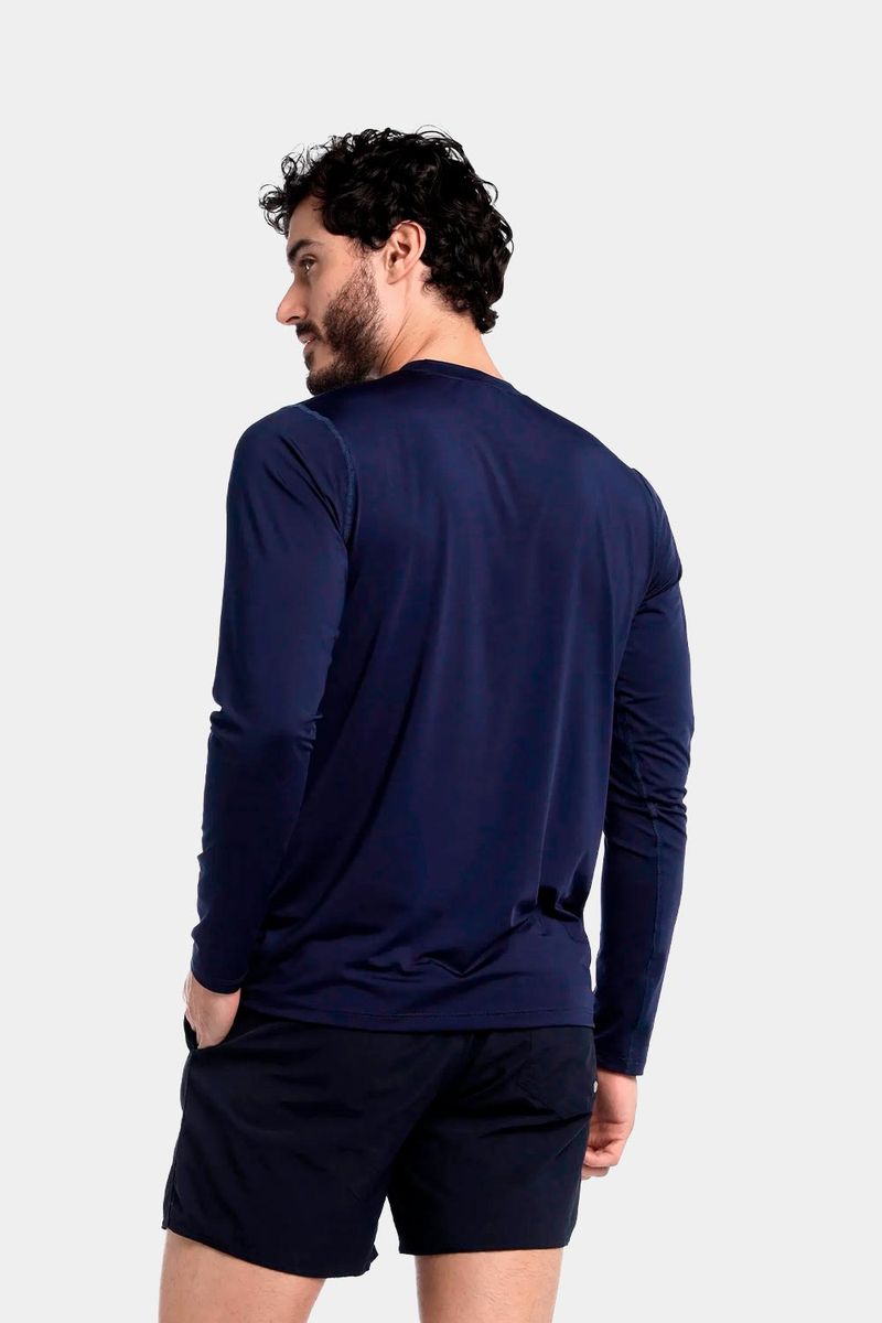 Camiseta Manga Larga Sunshirt Azul Hombre