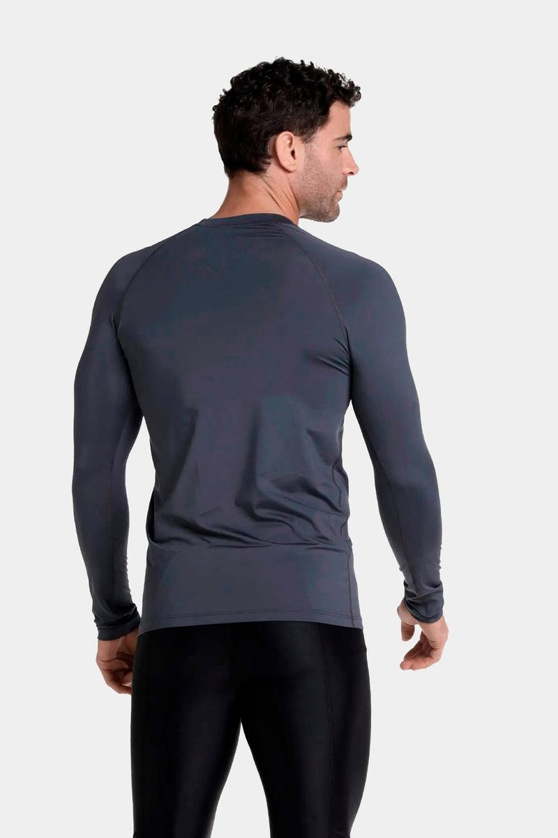 Camiseta Manga Larga Sunshine Speedo Lines Gris Hombre