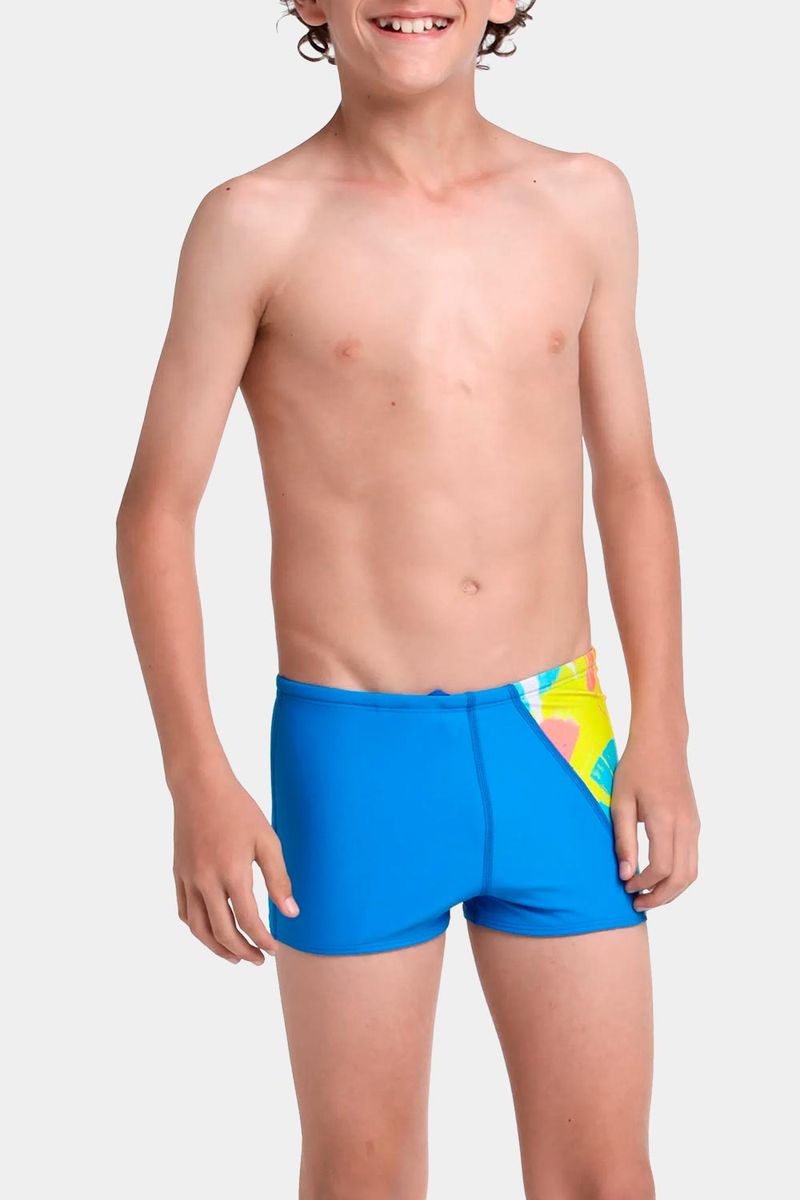 Pantaloneta De Baño Aquashort Punch Palm Azul Junior Masculino