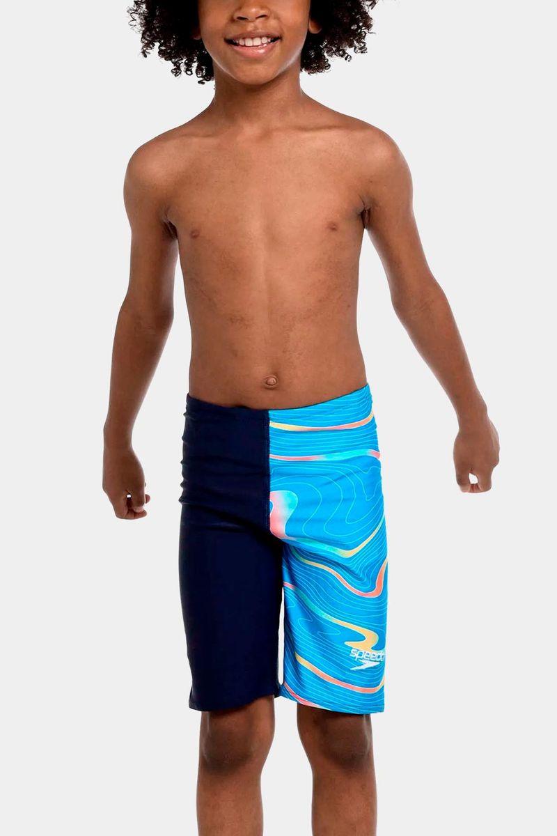 Pantaloneta De Baño Jammer Blend Stripe Azul Junior Masculina