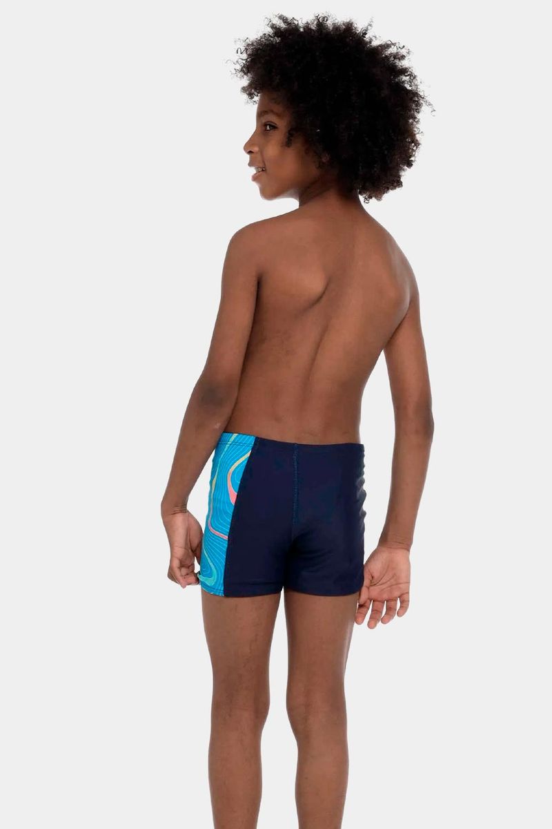 Pantaloneta De Baño Aquashort Blend Stripe Azul Junior Masculino