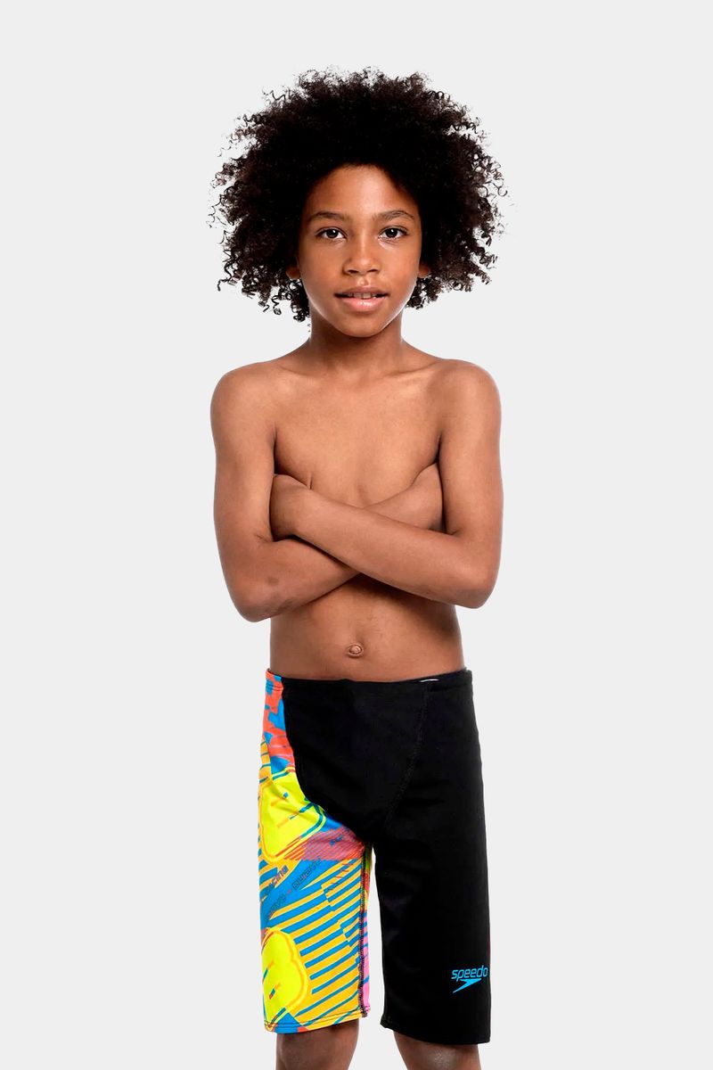 Pantaloneta De Baño Jammer Street Art Race Negro Junior Masculino